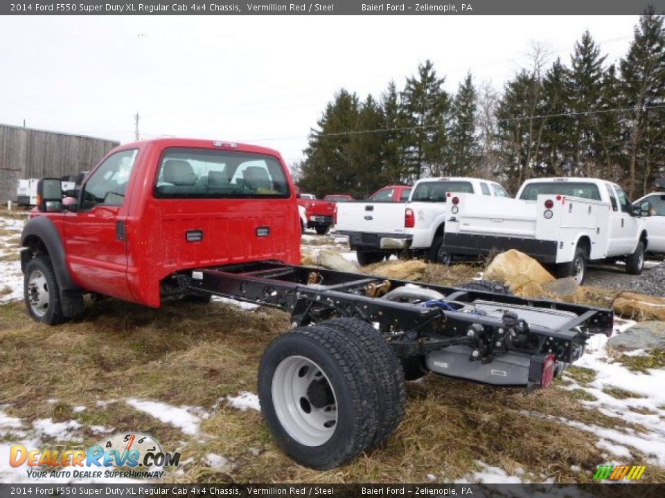 Vermillion Red 2014 Ford F550 Super Duty XL Regular Cab 4x4 Chassis Photo #6