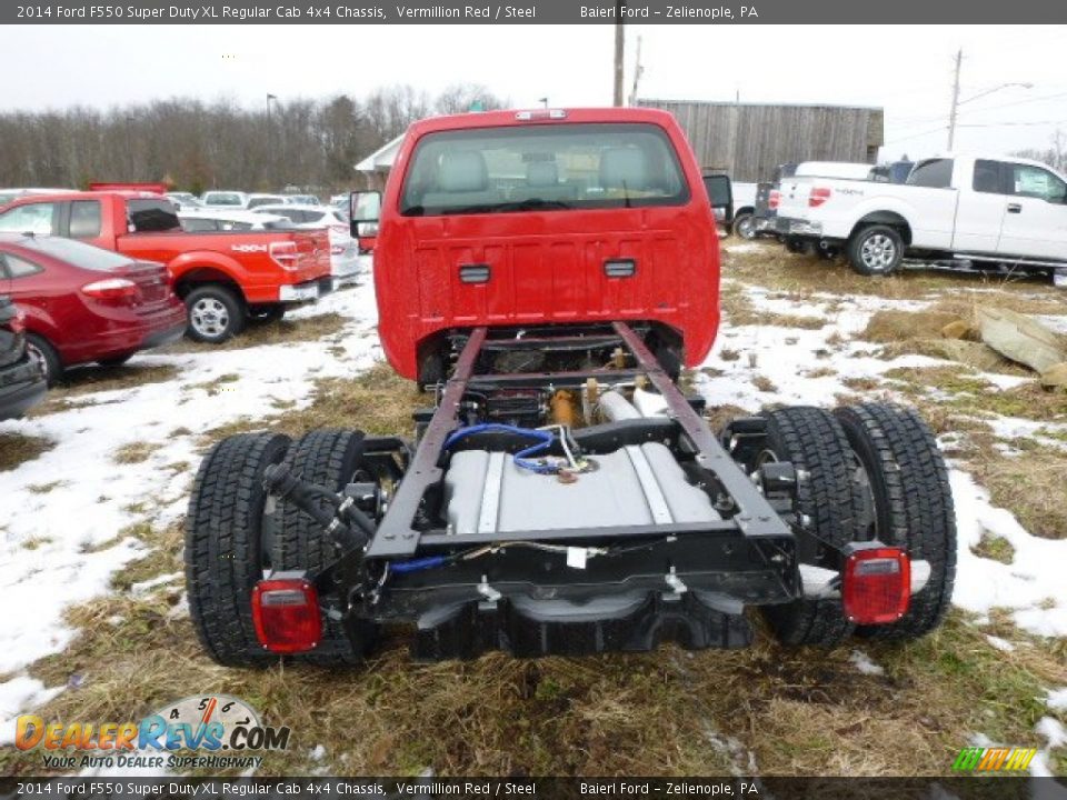 Vermillion Red 2014 Ford F550 Super Duty XL Regular Cab 4x4 Chassis Photo #7