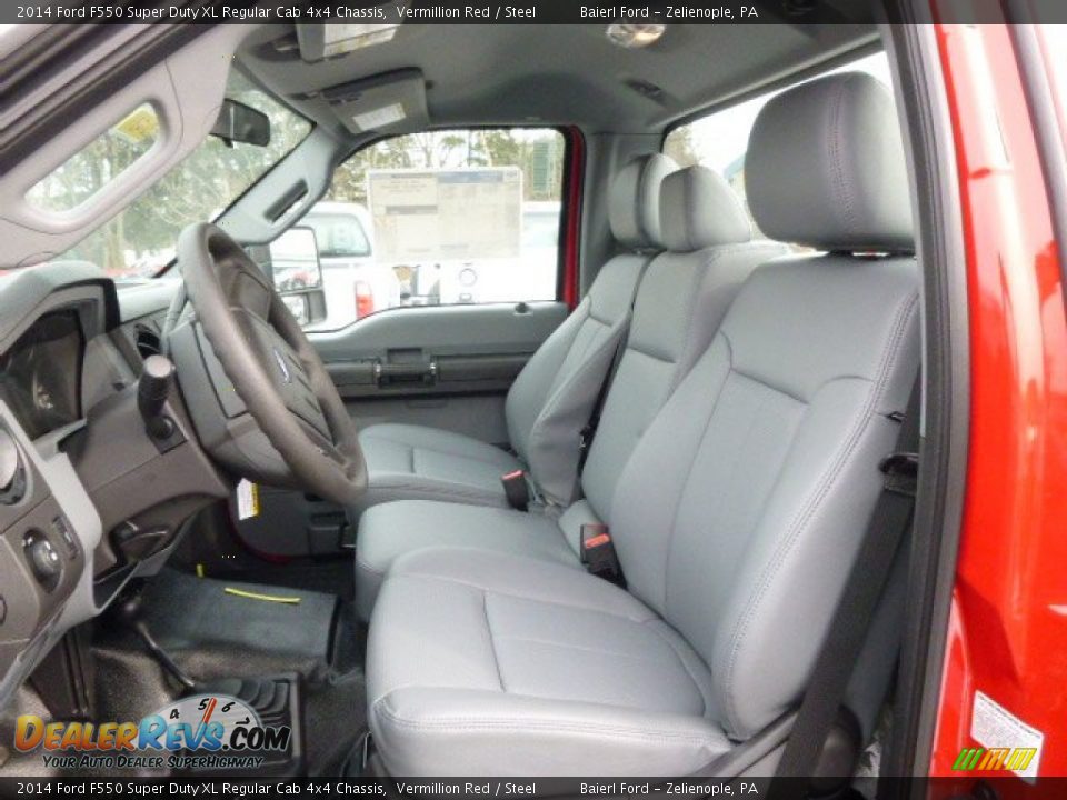 Front Seat of 2014 Ford F550 Super Duty XL Regular Cab 4x4 Chassis Photo #10