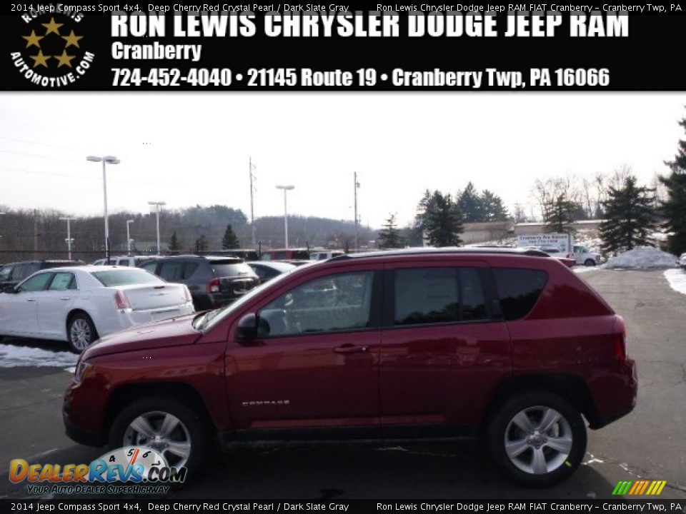 2014 Jeep Compass Sport 4x4 Deep Cherry Red Crystal Pearl / Dark Slate Gray Photo #1