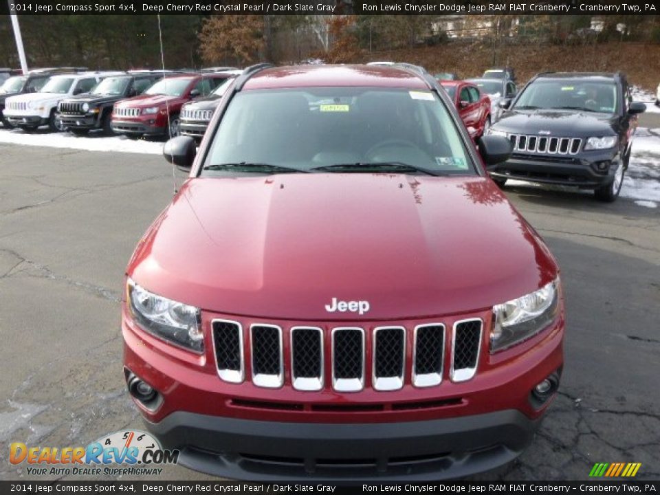 2014 Jeep Compass Sport 4x4 Deep Cherry Red Crystal Pearl / Dark Slate Gray Photo #3