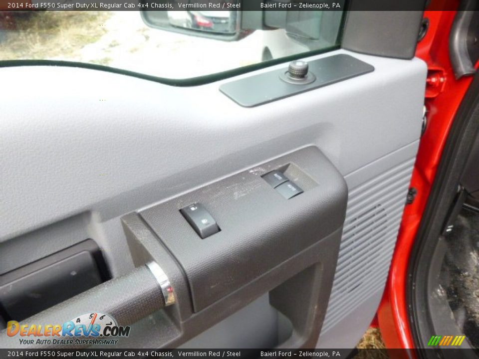 2014 Ford F550 Super Duty XL Regular Cab 4x4 Chassis Vermillion Red / Steel Photo #13