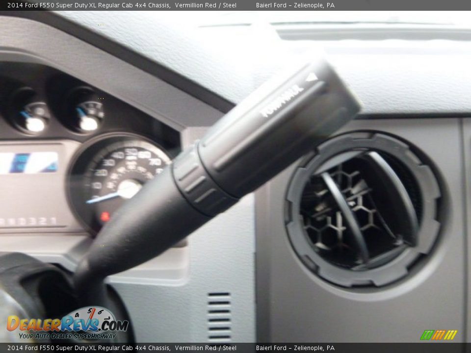 2014 Ford F550 Super Duty XL Regular Cab 4x4 Chassis Vermillion Red / Steel Photo #17