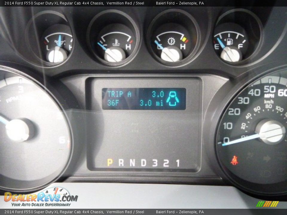 2014 Ford F550 Super Duty XL Regular Cab 4x4 Chassis Vermillion Red / Steel Photo #19