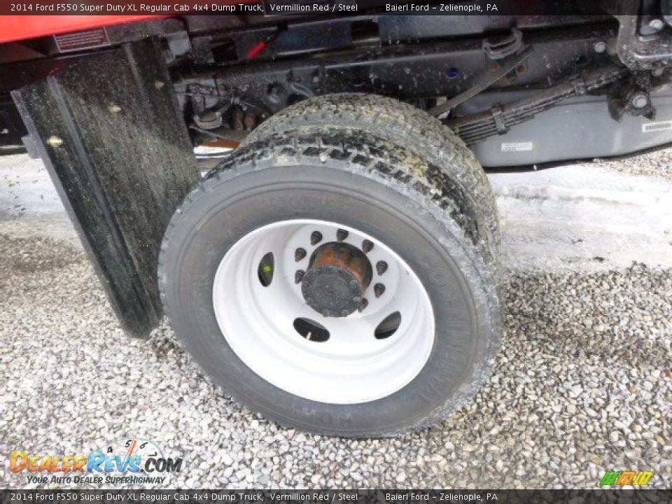 2014 Ford F550 Super Duty XL Regular Cab 4x4 Dump Truck Vermillion Red / Steel Photo #9