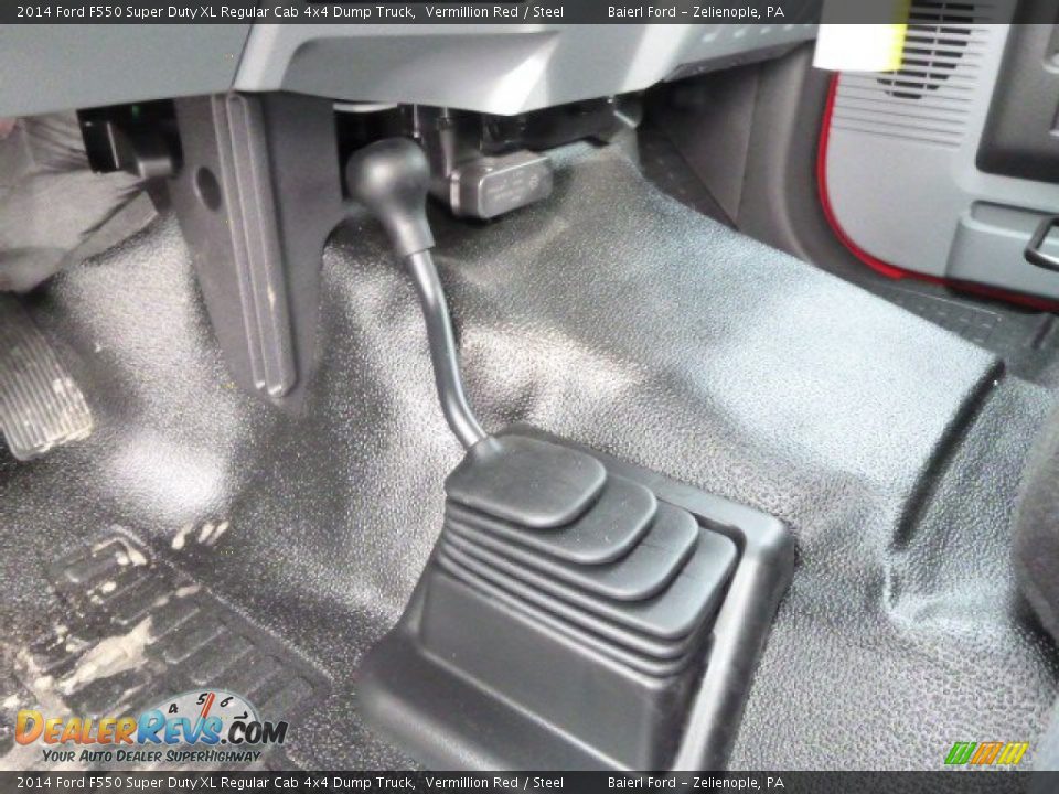 2014 Ford F550 Super Duty XL Regular Cab 4x4 Dump Truck Vermillion Red / Steel Photo #13