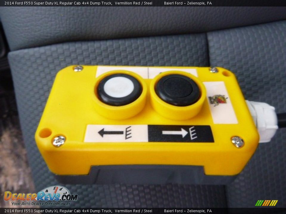 2014 Ford F550 Super Duty XL Regular Cab 4x4 Dump Truck Vermillion Red / Steel Photo #14