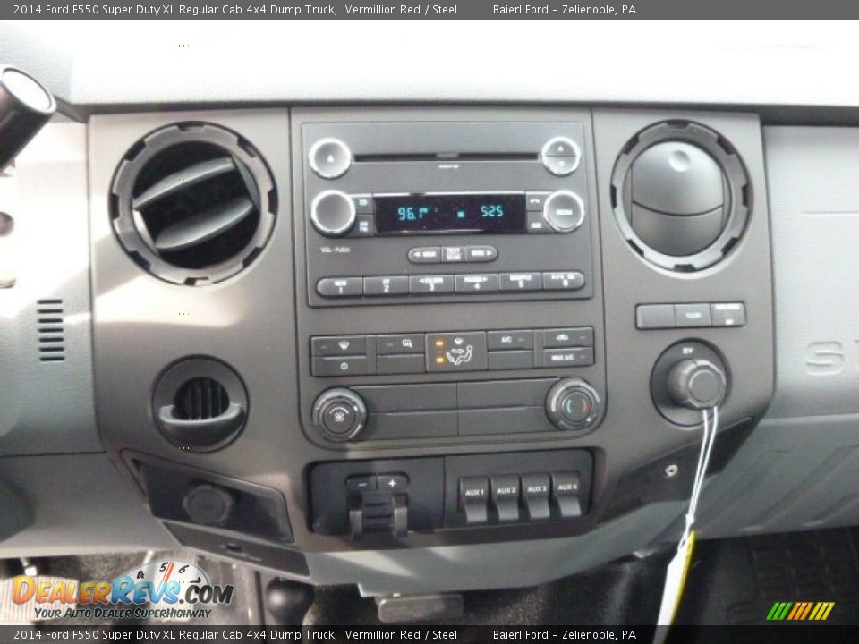 2014 Ford F550 Super Duty XL Regular Cab 4x4 Dump Truck Vermillion Red / Steel Photo #15