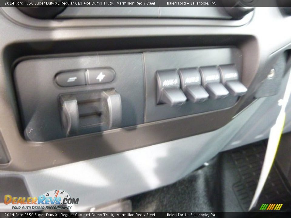 2014 Ford F550 Super Duty XL Regular Cab 4x4 Dump Truck Vermillion Red / Steel Photo #16