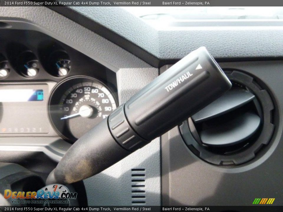 2014 Ford F550 Super Duty XL Regular Cab 4x4 Dump Truck Vermillion Red / Steel Photo #17