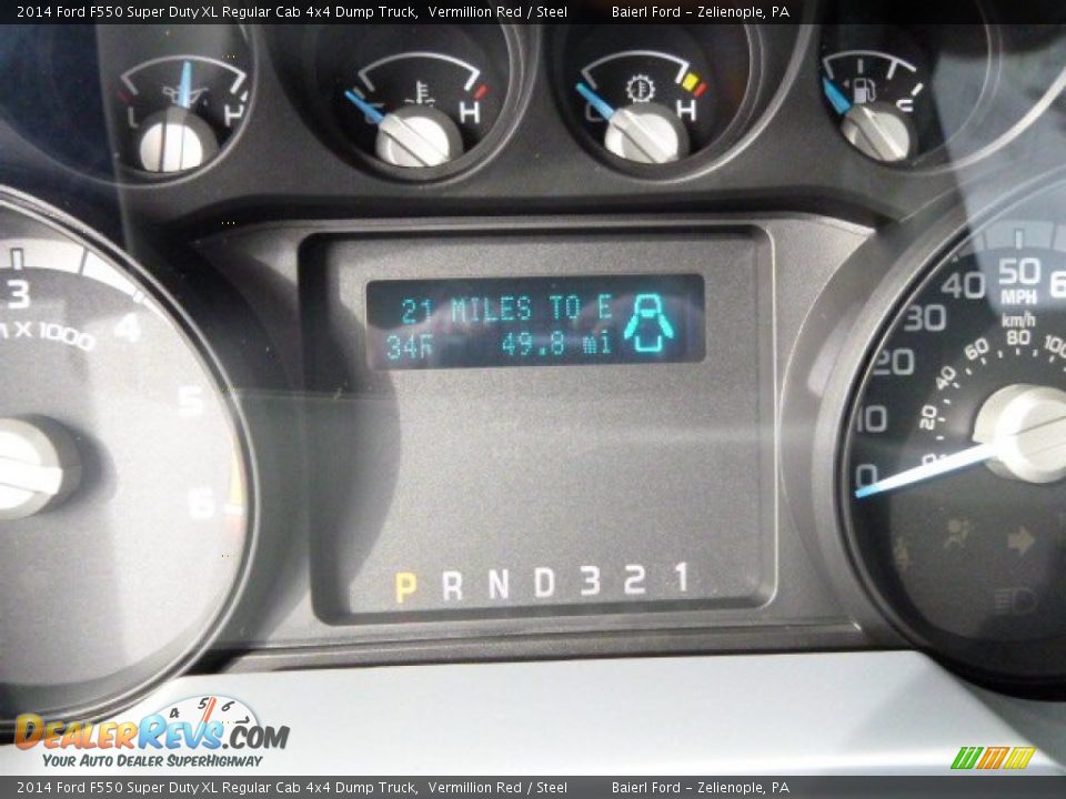 2014 Ford F550 Super Duty XL Regular Cab 4x4 Dump Truck Vermillion Red / Steel Photo #19