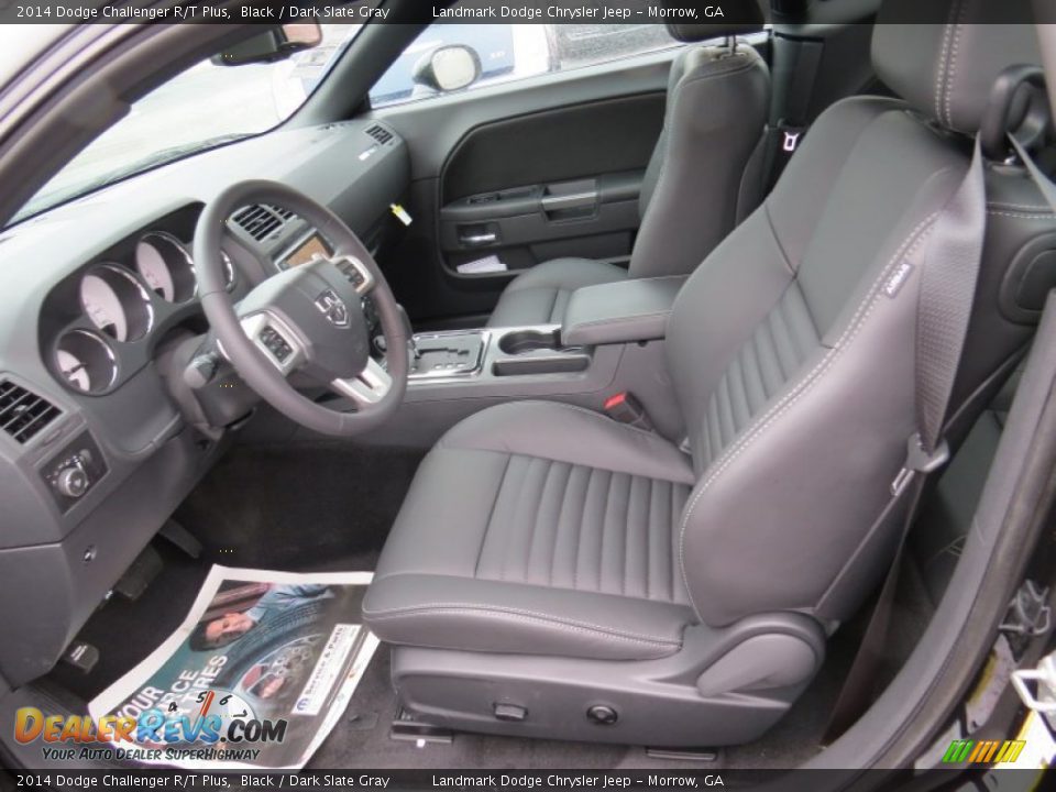2014 Dodge Challenger R/T Plus Black / Dark Slate Gray Photo #7