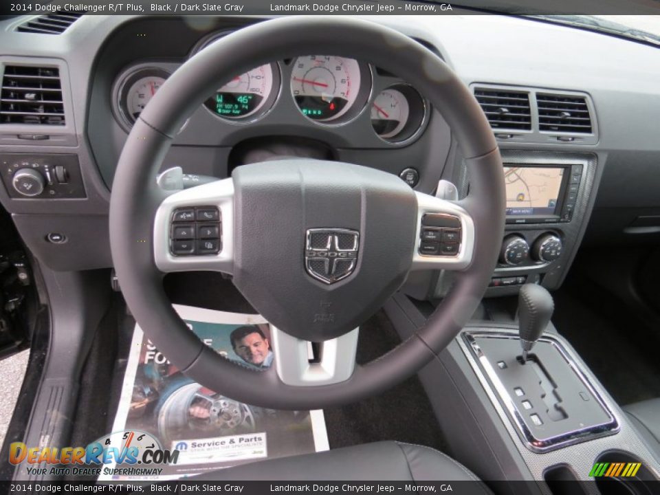 2014 Dodge Challenger R/T Plus Black / Dark Slate Gray Photo #9