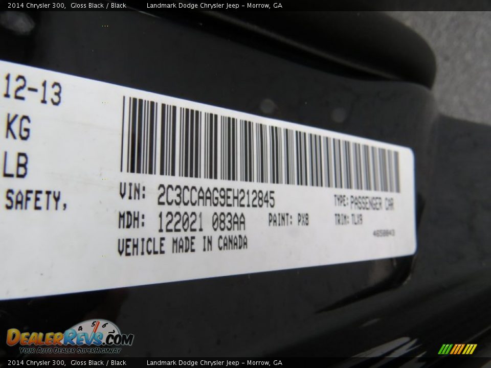 2014 Chrysler 300 Gloss Black / Black Photo #10