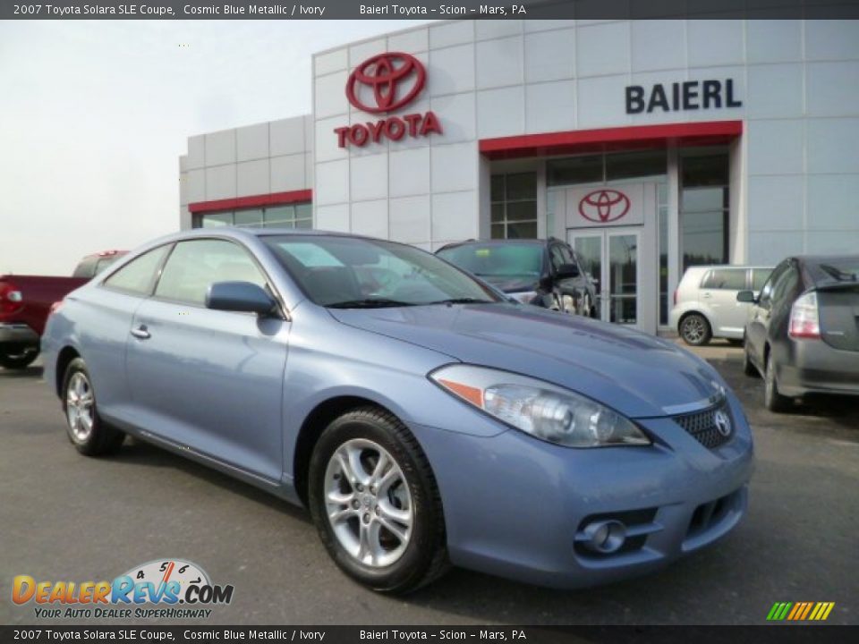 2007 Toyota Solara SLE Coupe Cosmic Blue Metallic / Ivory Photo #1