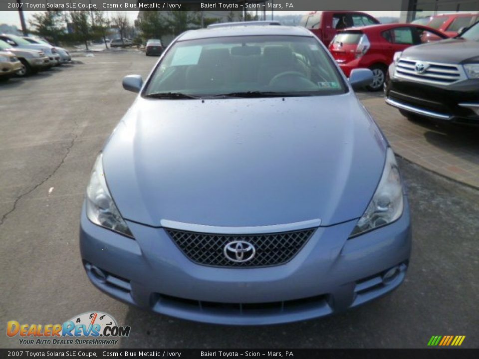 2007 Toyota Solara SLE Coupe Cosmic Blue Metallic / Ivory Photo #2