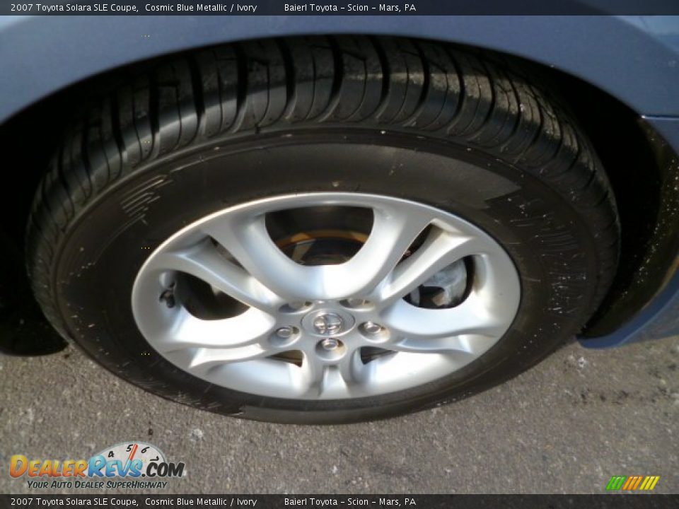 2007 Toyota Solara SLE Coupe Cosmic Blue Metallic / Ivory Photo #8