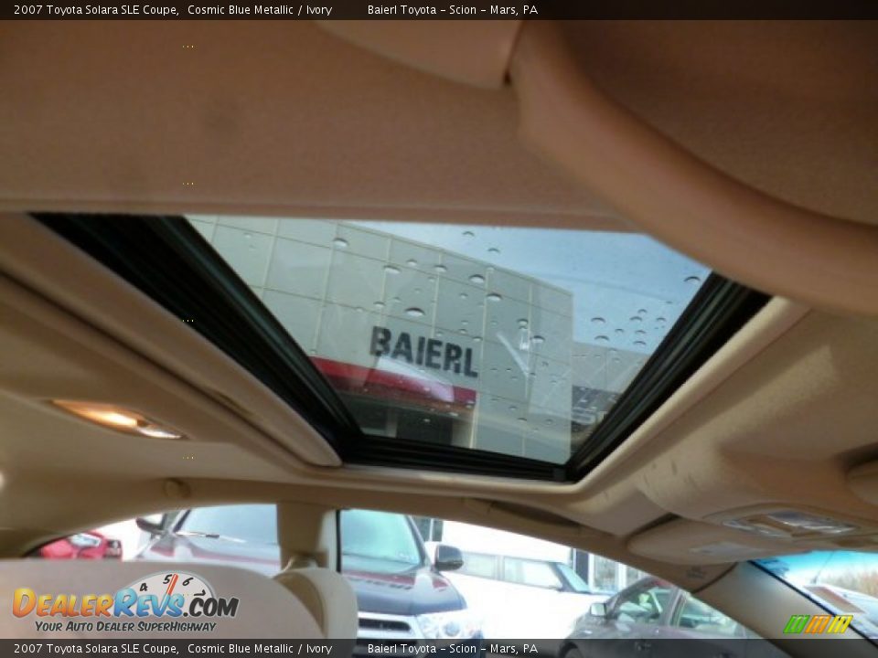 2007 Toyota Solara SLE Coupe Cosmic Blue Metallic / Ivory Photo #10