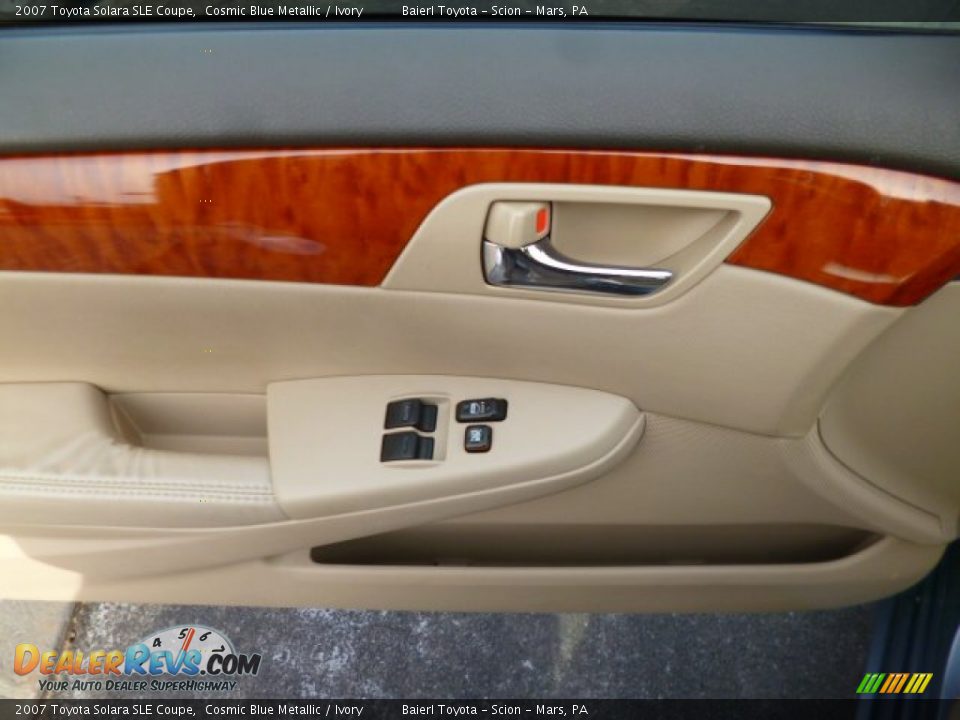 2007 Toyota Solara SLE Coupe Cosmic Blue Metallic / Ivory Photo #16