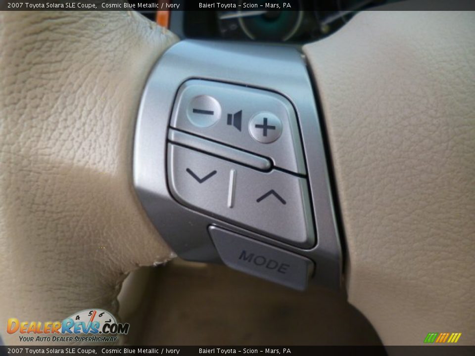 2007 Toyota Solara SLE Coupe Cosmic Blue Metallic / Ivory Photo #17