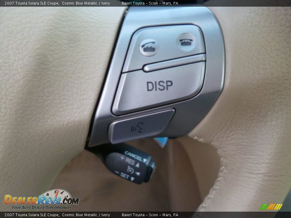 2007 Toyota Solara SLE Coupe Cosmic Blue Metallic / Ivory Photo #18