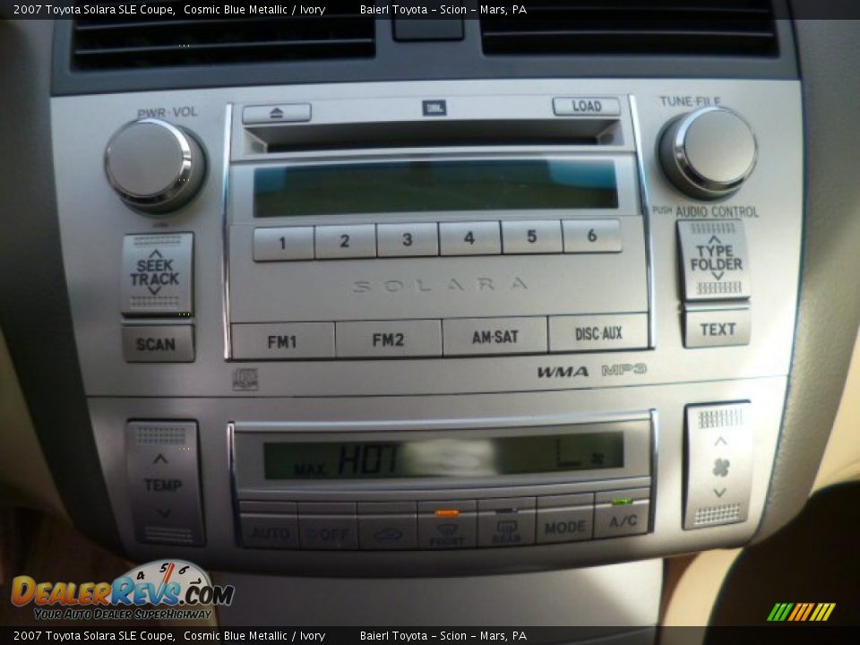 2007 Toyota Solara SLE Coupe Cosmic Blue Metallic / Ivory Photo #19