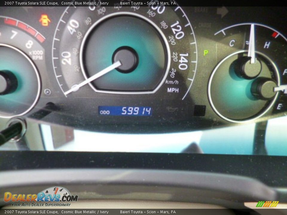 2007 Toyota Solara SLE Coupe Cosmic Blue Metallic / Ivory Photo #20