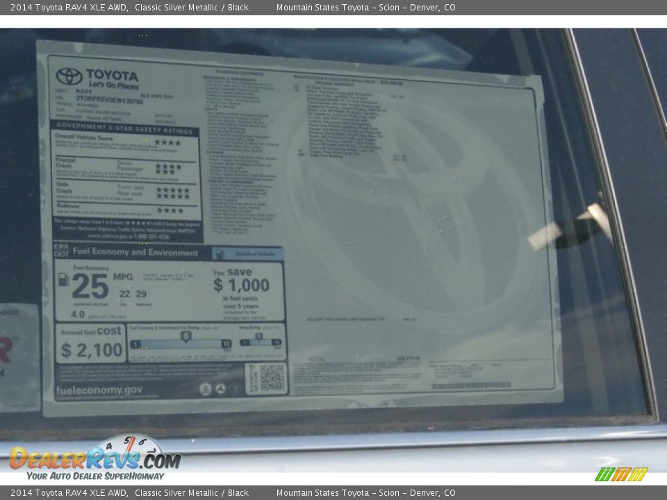2014 Toyota RAV4 XLE AWD Classic Silver Metallic / Black Photo #10