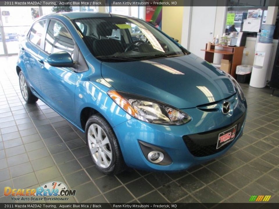 2011 Mazda MAZDA2 Touring Aquatic Blue Mica / Black Photo #1
