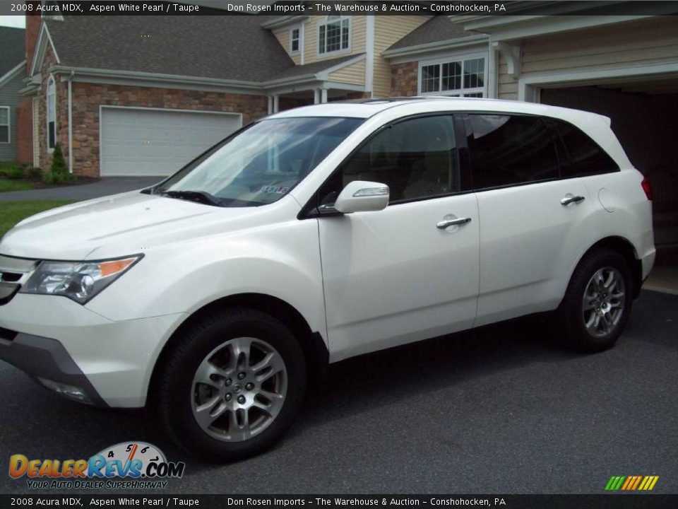 2008 Acura MDX Aspen White Pearl / Taupe Photo #1