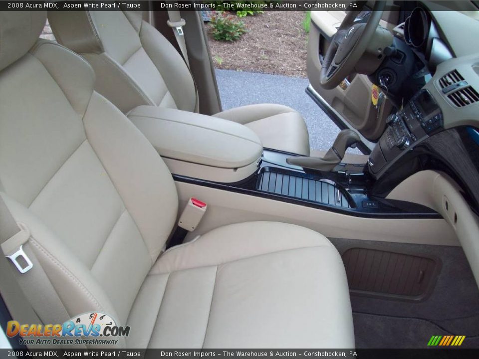 2008 Acura MDX Aspen White Pearl / Taupe Photo #6