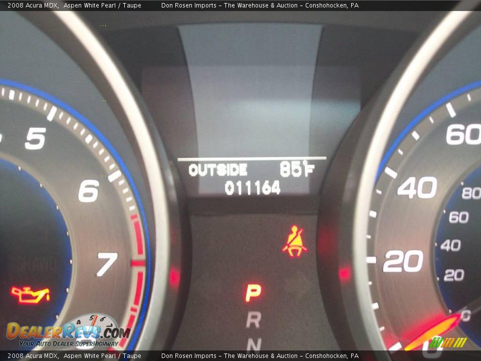 2008 Acura MDX Aspen White Pearl / Taupe Photo #10