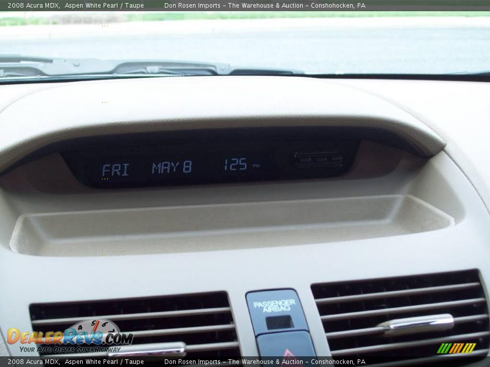 2008 Acura MDX Aspen White Pearl / Taupe Photo #11