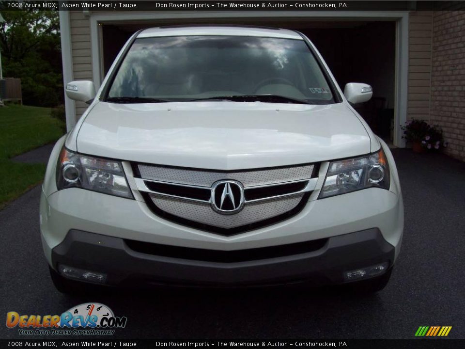 2008 Acura MDX Aspen White Pearl / Taupe Photo #14