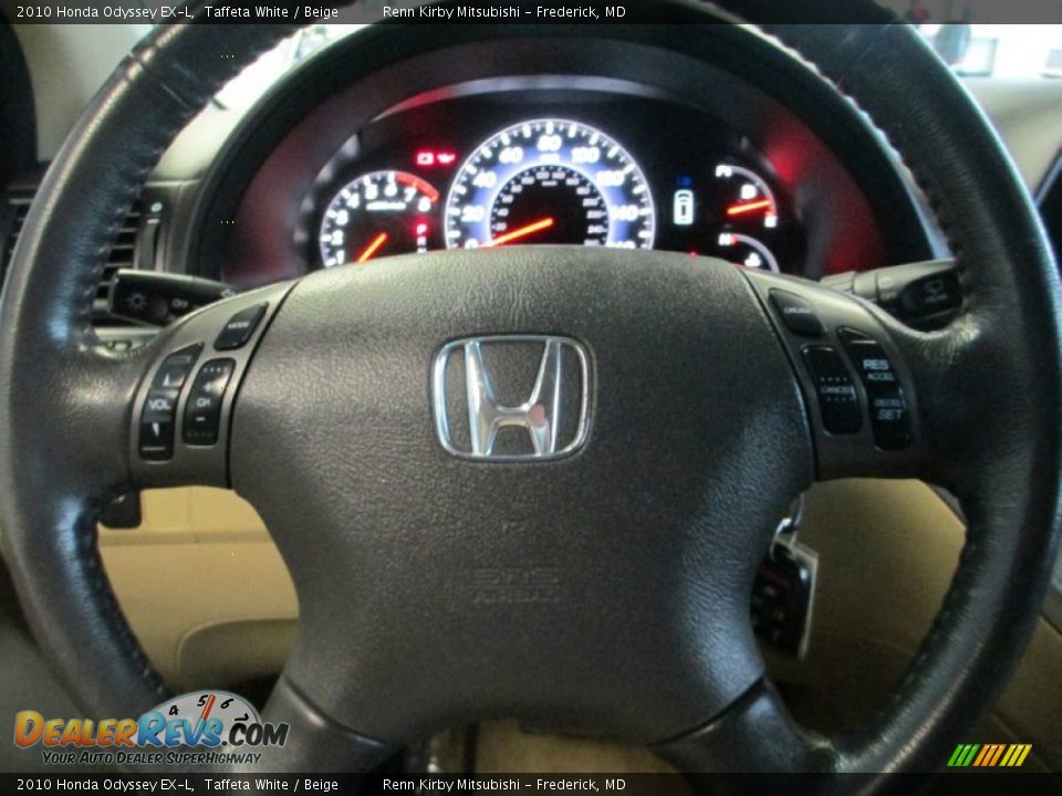 2010 Honda Odyssey EX-L Taffeta White / Beige Photo #23