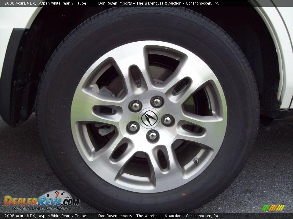 2008 Acura MDX Aspen White Pearl / Taupe Photo #17