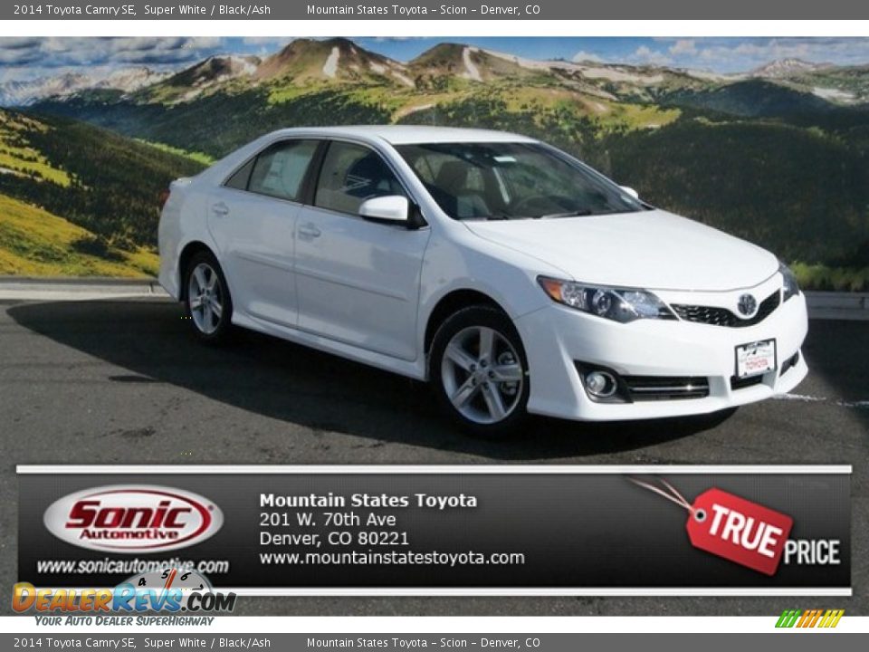2014 Toyota Camry SE Super White / Black/Ash Photo #1