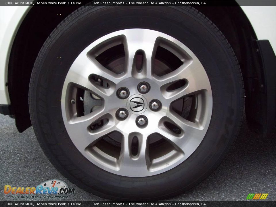 2008 Acura MDX Aspen White Pearl / Taupe Photo #19