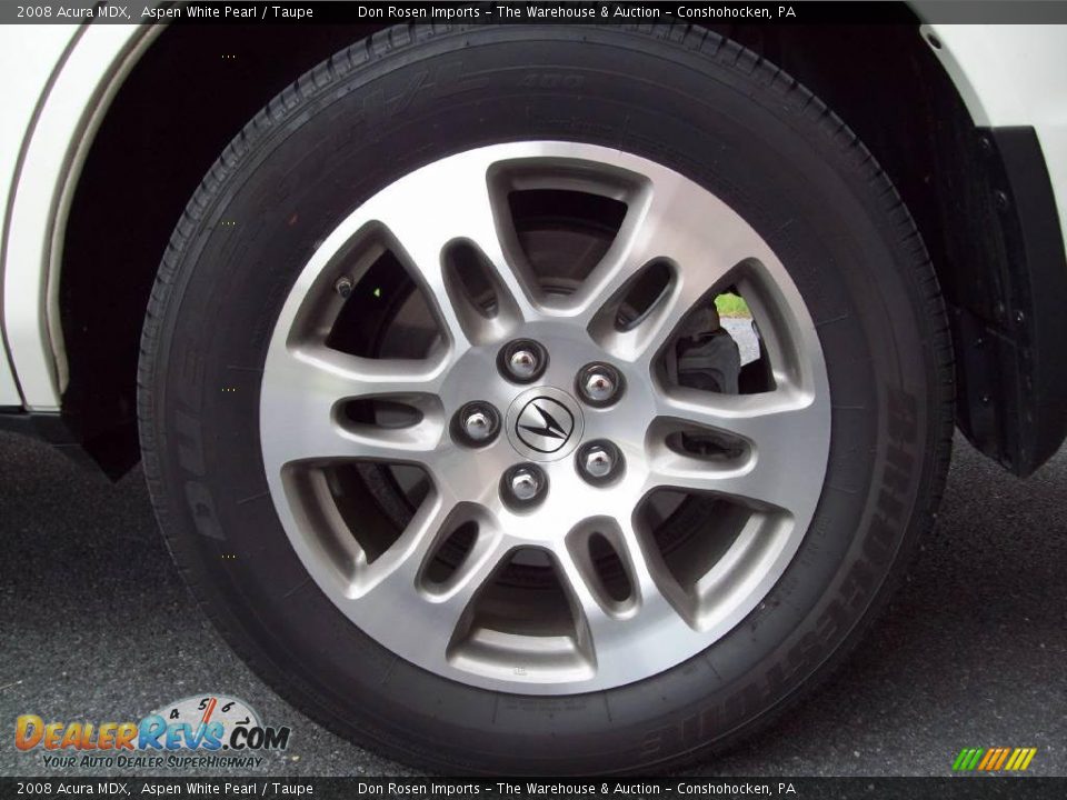 2008 Acura MDX Aspen White Pearl / Taupe Photo #20