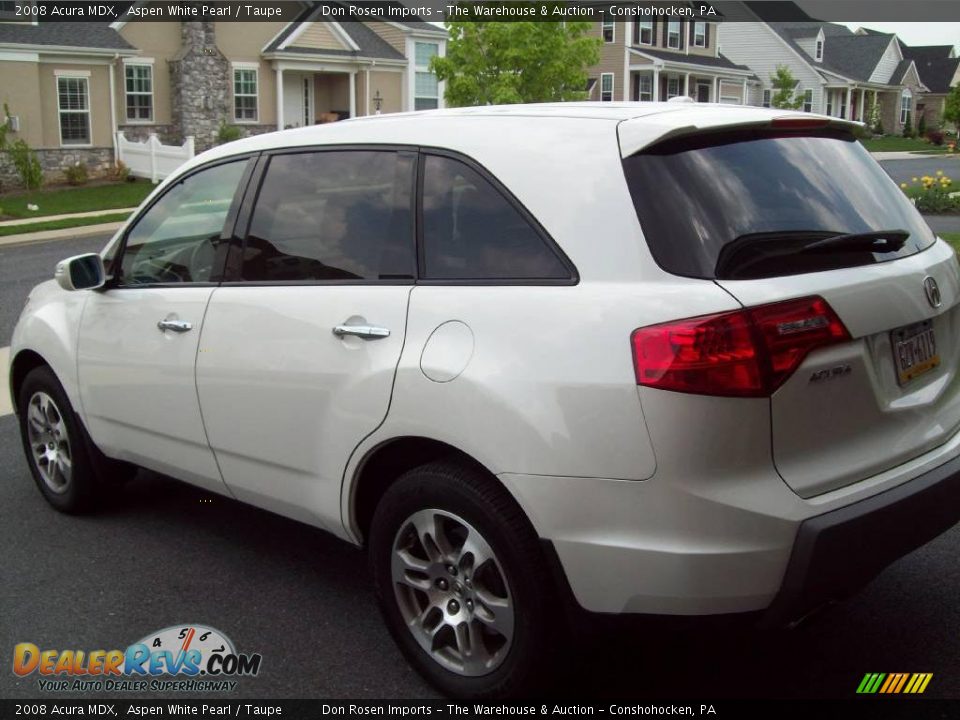 2008 Acura MDX Aspen White Pearl / Taupe Photo #21