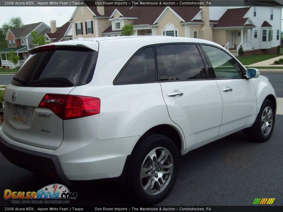 2008 Acura MDX Aspen White Pearl / Taupe Photo #22