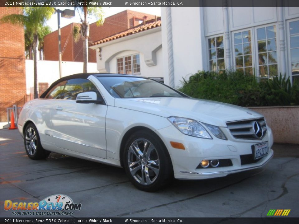 2011 Mercedes-Benz E 350 Cabriolet Arctic White / Black Photo #1