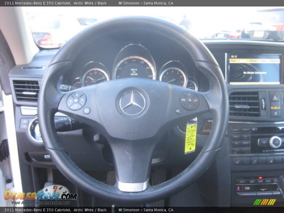 2011 Mercedes-Benz E 350 Cabriolet Arctic White / Black Photo #10