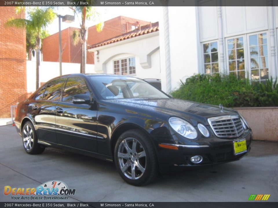2007 Mercedes-Benz E 350 Sedan Black / Black Photo #1