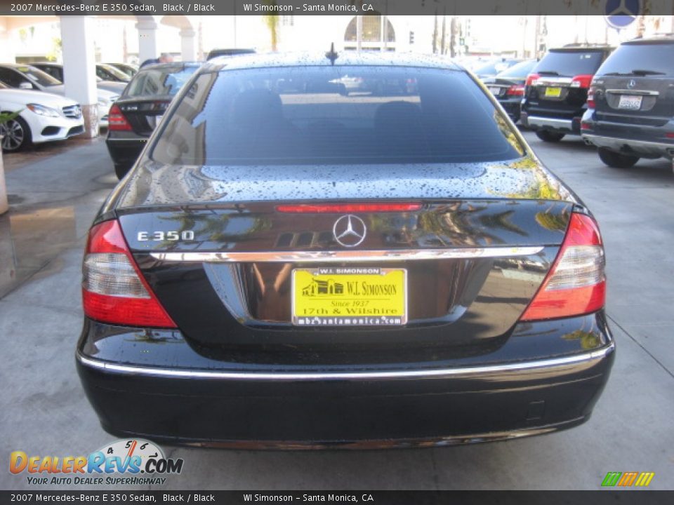 2007 Mercedes-Benz E 350 Sedan Black / Black Photo #3