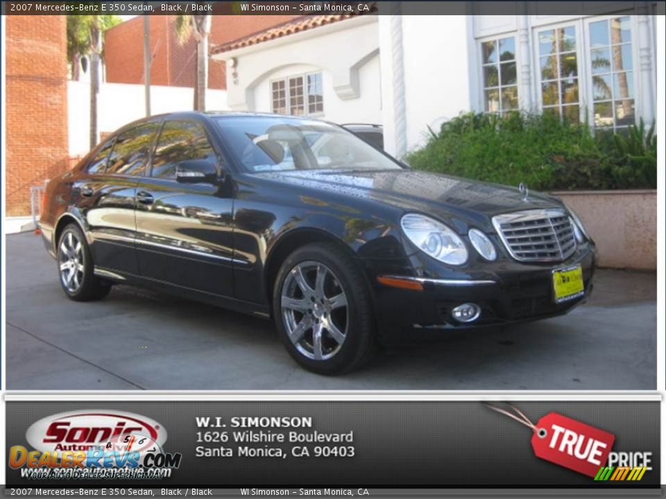 2007 Mercedes-Benz E 350 Sedan Black / Black Photo #26
