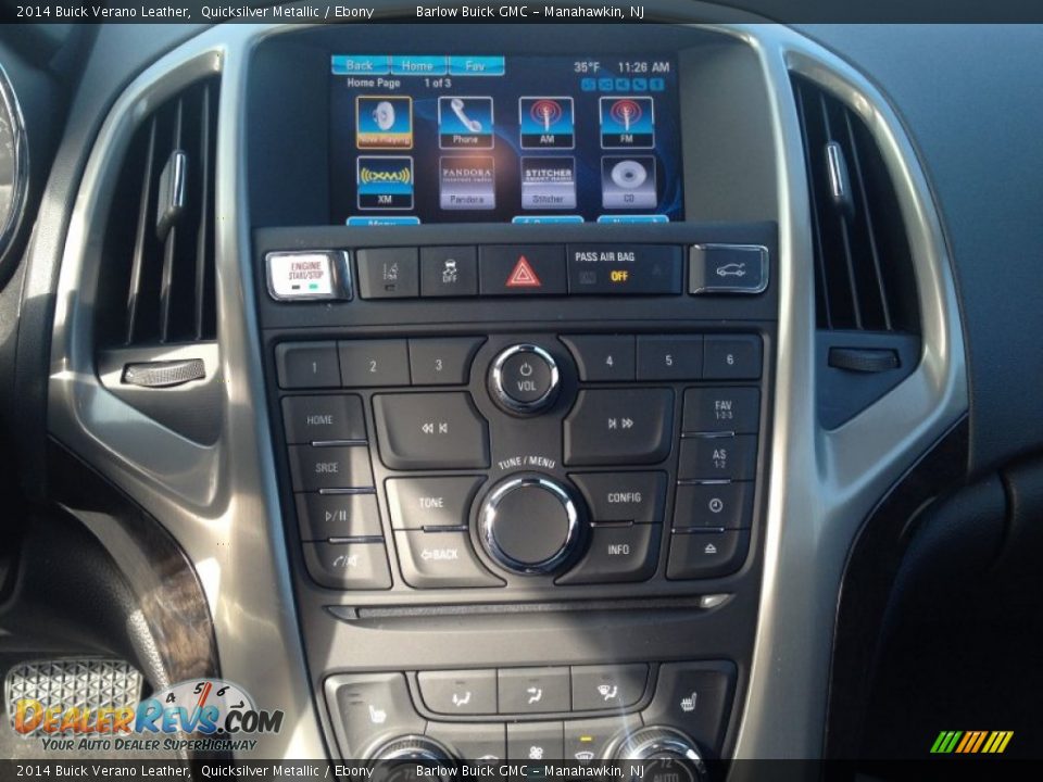 2014 Buick Verano Leather Quicksilver Metallic / Ebony Photo #10