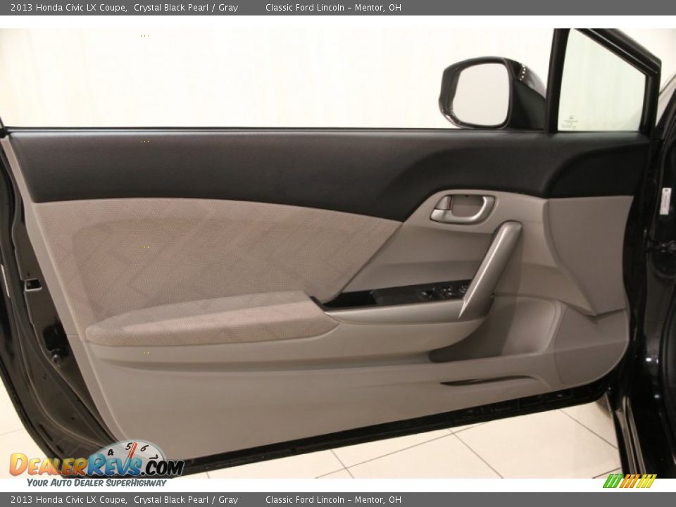 2013 Honda Civic LX Coupe Crystal Black Pearl / Gray Photo #4