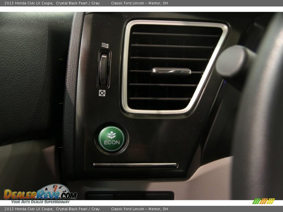 2013 Honda Civic LX Coupe Crystal Black Pearl / Gray Photo #5
