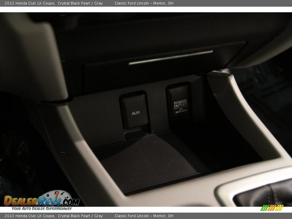 2013 Honda Civic LX Coupe Crystal Black Pearl / Gray Photo #13